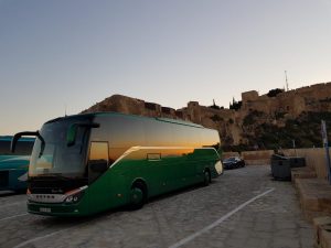 Classic bus Castillo de Santa Barbara Alicante